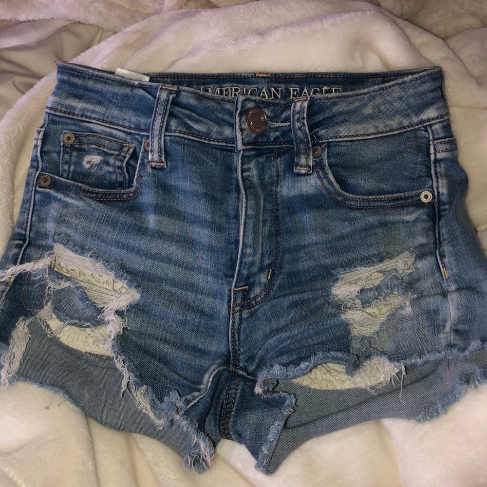 american eagle shorts high waisted